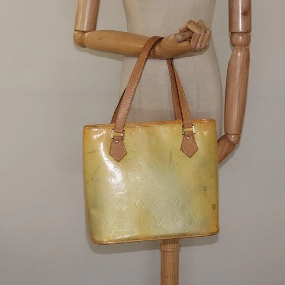 LOUIS VUITTON Monogram Vernis Houston Hand Bag Gris M91053 LV Auth 118524 - Picture 3 of 16